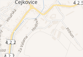 Na Bařině v obci Čejkovice - mapa ulice