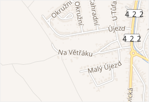Na Větřáku v obci Čejkovice - mapa ulice