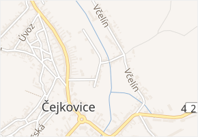 Obecní humno v obci Čejkovice - mapa ulice