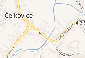 Templářská v obci Čejkovice - mapa ulice