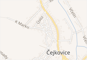 V Chalupách v obci Čejkovice - mapa ulice
