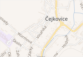 Vinařská v obci Čejkovice - mapa ulice
