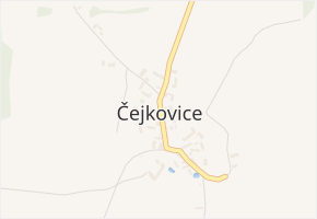 Čejkovice v obci Čejkovice - mapa části obce