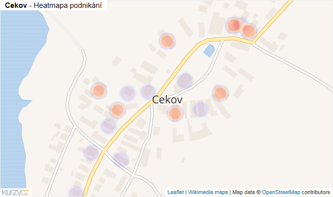 Mapa Cekov - Firmy v části obce.