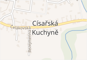 Císařská Kuchyně v obci Čelákovice - mapa části obce