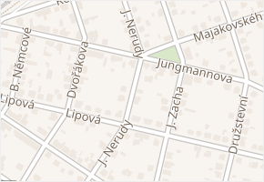 J. Nerudy v obci Čelákovice - mapa ulice