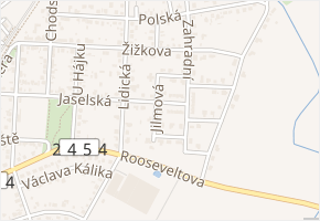 Jilmová v obci Čelákovice - mapa ulice