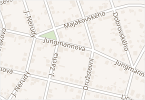 Jungmannova v obci Čelákovice - mapa ulice