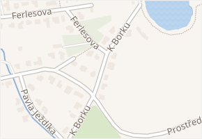K Borku v obci Čelákovice - mapa ulice