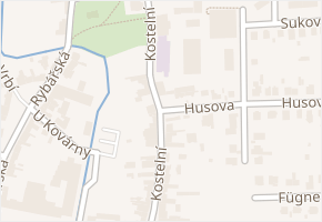Kostelní v obci Čelákovice - mapa ulice