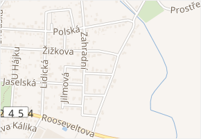 Lísková v obci Čelákovice - mapa ulice