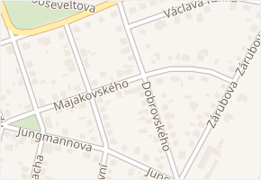 Majakovského v obci Čelákovice - mapa ulice