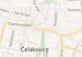 Mírové náměstí v obci Čelákovice - mapa ulice
