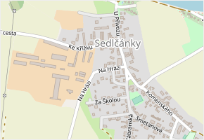 Na Hrázi v obci Čelákovice - mapa ulice