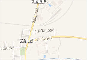 Na Radosti v obci Čelákovice - mapa ulice