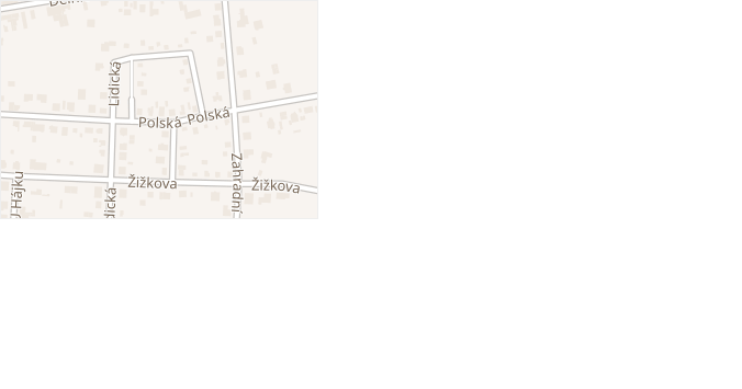 Polská v obci Čelákovice - mapa ulice