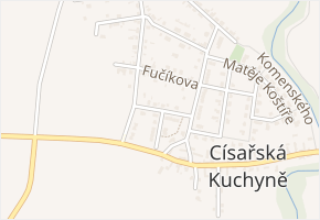 Průběžná v obci Čelákovice - mapa ulice