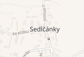 Sedlčánky v obci Čelákovice - mapa části obce