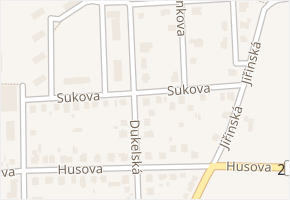 Sukova v obci Čelákovice - mapa ulice