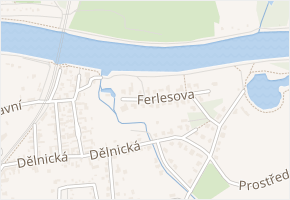 U Přívozu v obci Čelákovice - mapa ulice