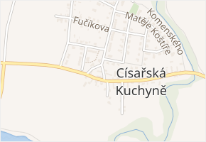U Studánky v obci Čelákovice - mapa ulice