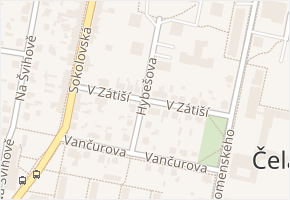V Zátiší v obci Čelákovice - mapa ulice