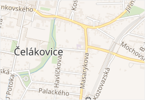 Vašátkova v obci Čelákovice - mapa ulice