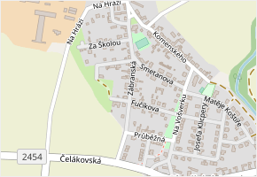 Zábranská v obci Čelákovice - mapa ulice