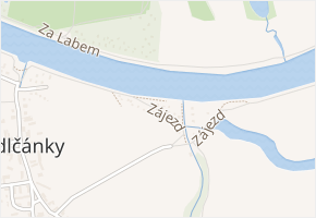 Zájezd v obci Čelákovice - mapa ulice