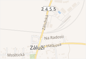 Zálužská v obci Čelákovice - mapa ulice