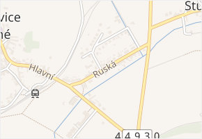 Ruská v obci Čelechovice na Hané - mapa ulice