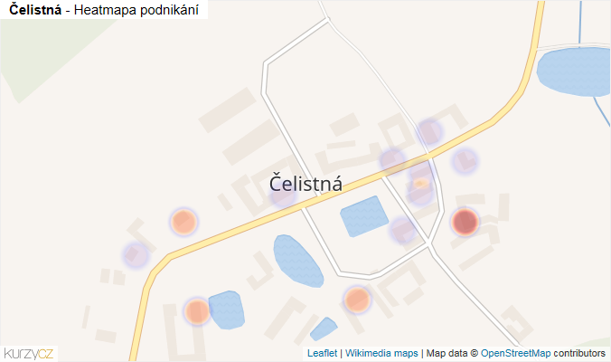 Mapa Čelistná - Firmy v části obce.
