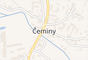 Čeminy v obci Čeminy - mapa části obce