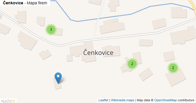 Mapa Čenkovice - Firmy v obci.