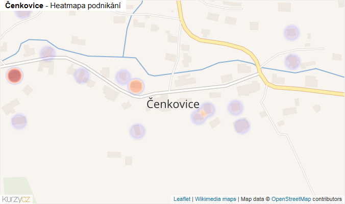Mapa Čenkovice - Firmy v části obce.