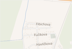 Fibichova v obci Čeperka - mapa ulice