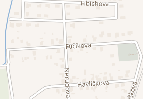 Fučíkova v obci Čeperka - mapa ulice