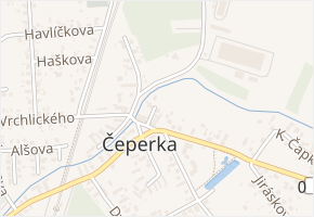 Sukova v obci Čeperka - mapa ulice