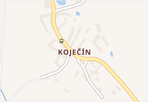 Koječín v obci Čepřovice - mapa části obce