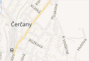 Družstevní v obci Čerčany - mapa ulice
