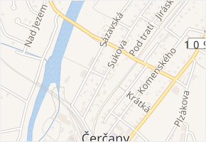 K přívozu v obci Čerčany - mapa ulice