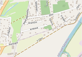 Krtková v obci Čerčany - mapa ulice