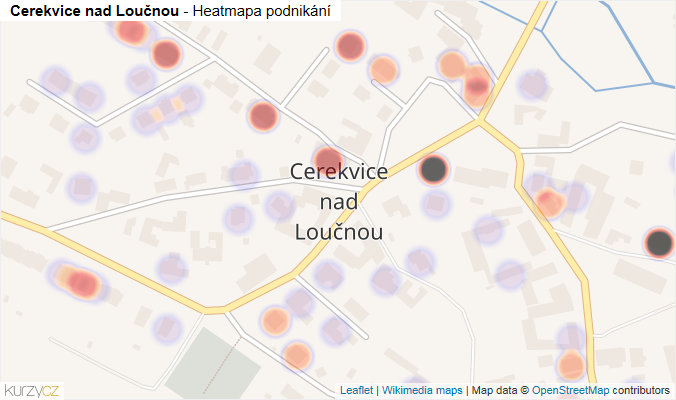 Mapa Cerekvice nad Loučnou - Firmy v části obce.