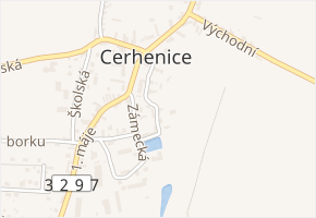 Pod Beránkem v obci Cerhenice - mapa ulice