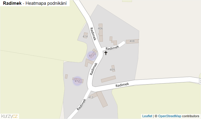Mapa Radimek - Firmy v ulici.