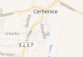 U staré školy v obci Cerhenice - mapa ulice