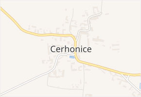 Cerhonice v obci Cerhonice - mapa části obce