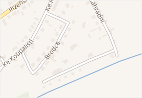 Na Škrobech v obci Cerhovice - mapa ulice