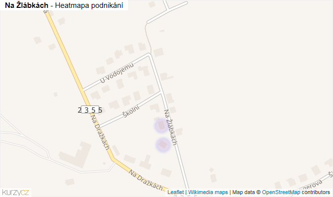 Mapa Na Žlábkách - Firmy v ulici.