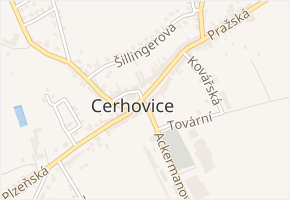 Západní v obci Cerhovice - mapa ulice